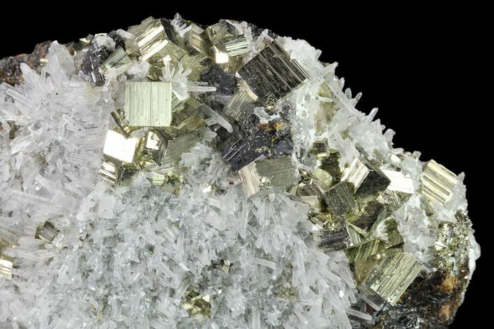 Quartz, Sphalerite & Pyrite Crystal Association - Peru #142651
